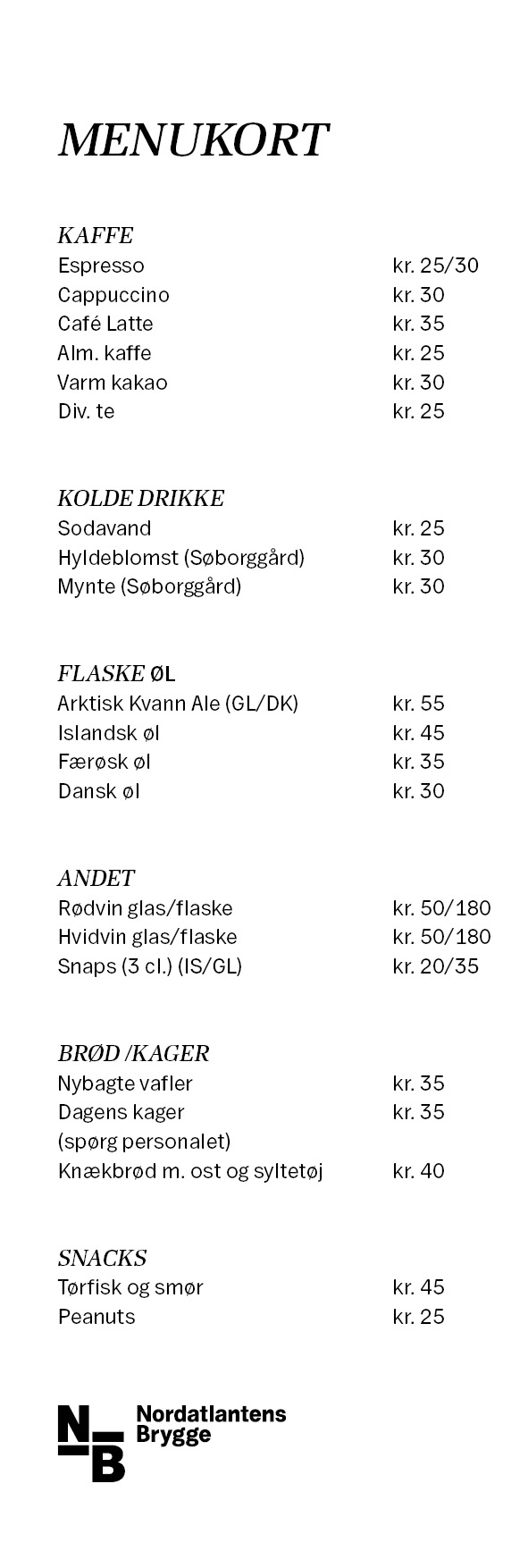 Cafe på Nordatlantens Brygge i København